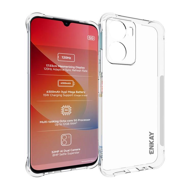 ENKAY Hat-Prince Coque de téléphone antichoc transparente en TPU, For Xiaomi 18 Pro Max 5G, For Xiaomi 18 Pro 5G, For Redmi Note 17 Pro 5G Global 163.5mm, For Xiaomi Poco M8 Power 5G, For Xiaomi Poco F9 Ultra 5G, For Xiaomi Poco F9 Pro 5G              ...