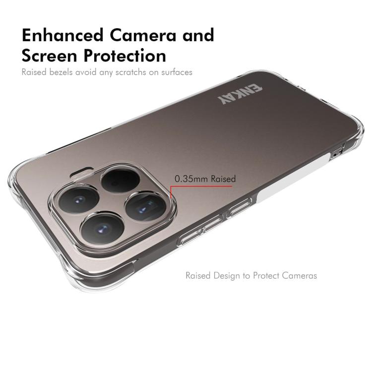 ENKAY Hat-Prince Coque Antichoc transparente en TPU, pour Redmi Note 15 Pro 4G, Redmi K90, Redmi K90 Pro Max, Redmi Note 15 Pro+ 5G, Redmi Note 15 Pro 5G, Xiaomi 17 Pro... (voir liste ci-dessous)