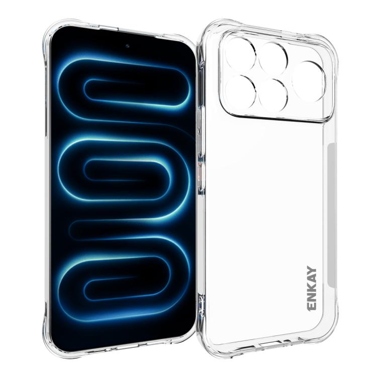 ENKAY Hat-Prince Coque de téléphone antichoc transparente en TPU, For Xiaomi 18 Pro Max 5G, For Xiaomi 18 Pro 5G, For Redmi Note 17 Pro 5G Global 163.5mm, For Xiaomi Poco M8 Power 5G, For Xiaomi Poco F9 Ultra 5G, For Xiaomi Poco F9 Pro 5G              ...