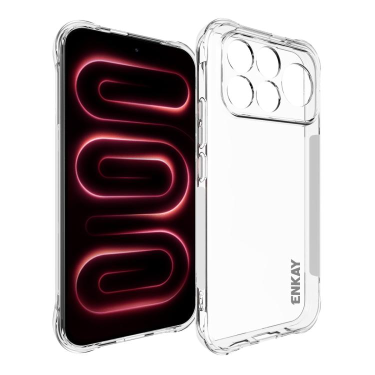 ENKAY Hat-Prince Coque de téléphone antichoc transparente en TPU, For Xiaomi 18 Pro Max 5G, For Xiaomi 18 Pro 5G, For Redmi Note 17 Pro 5G Global 163.5mm, For Xiaomi Poco M8 Power 5G, For Xiaomi Poco F9 Ultra 5G, For Xiaomi Poco F9 Pro 5G              ...