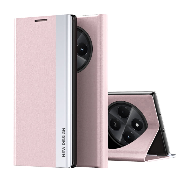 Coque en Similicuir Électroplaqué avec Adsorption Pour Xiaomi Redmi Note 13 Pro 4G, 14, 14 Pro