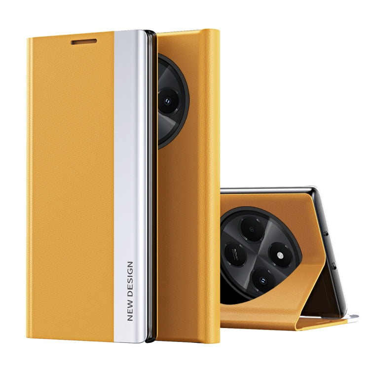 Coque en Similicuir Électroplaqué avec Adsorption Pour Xiaomi Redmi Note 13 Pro 4G, 14, 14 Pro