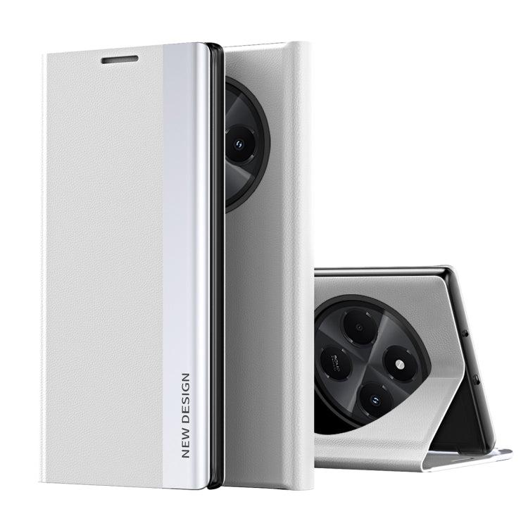 Coque en Similicuir Électroplaqué avec Adsorption Pour Xiaomi Redmi Note 13 Pro 4G, 14, 14 Pro