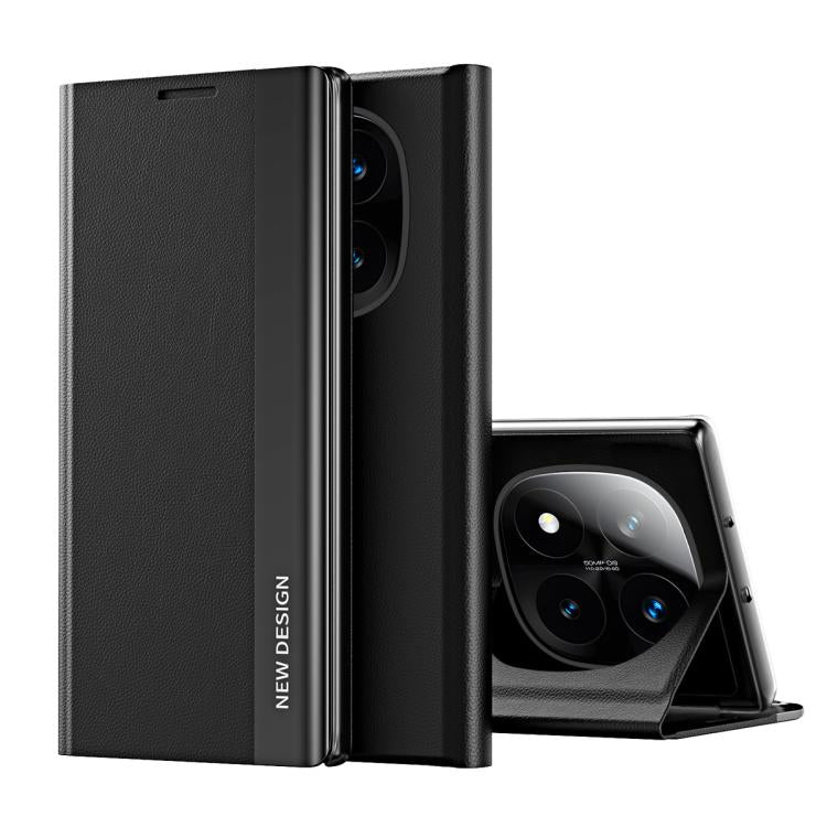 Coque en Similicuir Électroplaqué avec Adsorption Pour Xiaomi Redmi Note 14 Pro 5G, 14T Pro, 14T