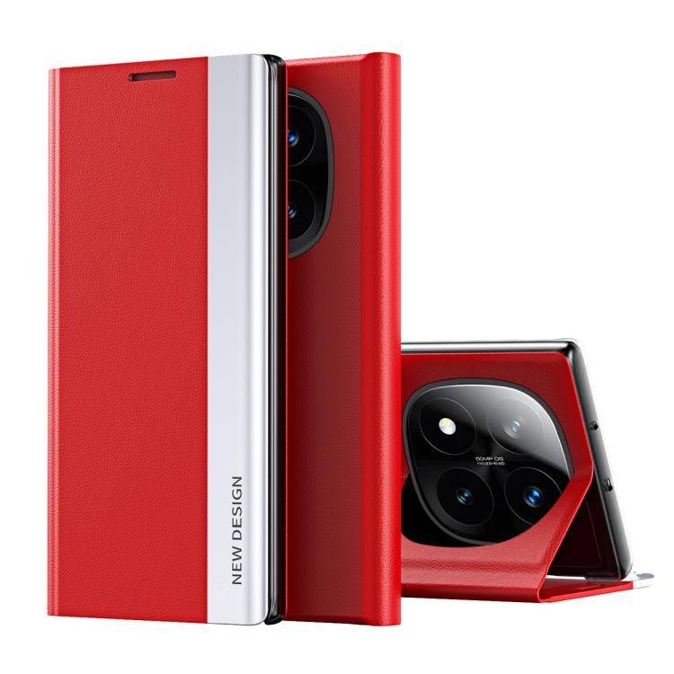 Coque en Similicuir Électroplaqué avec Adsorption Pour Xiaomi Redmi Note 14 Pro 5G, 14T Pro, 14T