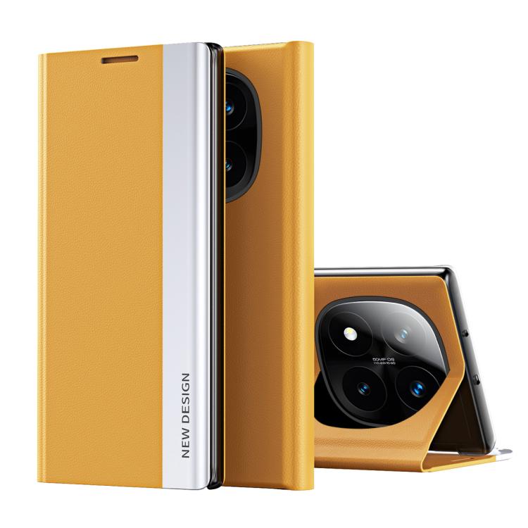 Coque en Similicuir Électroplaqué avec Adsorption Pour Xiaomi Redmi Note 14 Pro 5G, 14T Pro, 14T