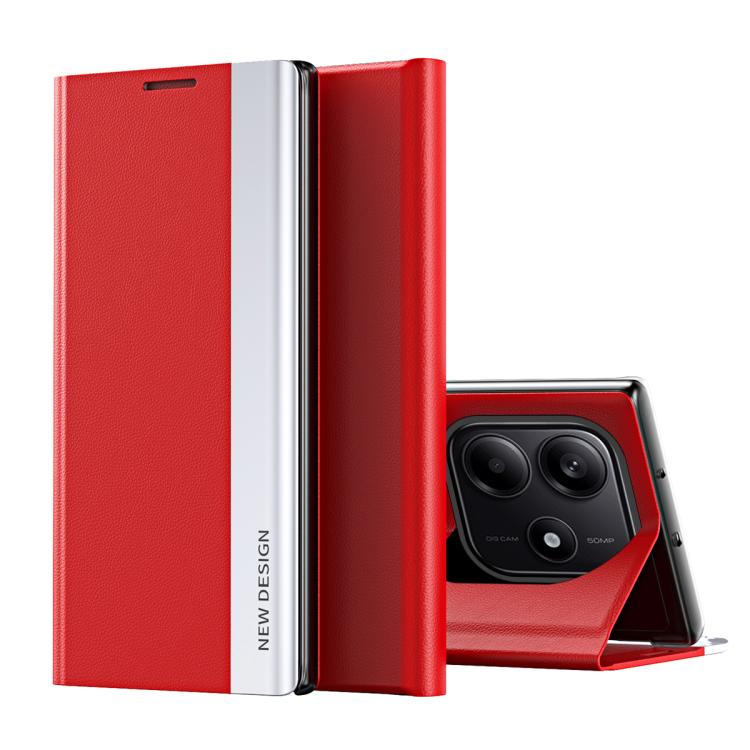 Coque en Similicuir Électroplaqué avec Adsorption Pour Xiaomi Redmi Note 14 Pro 5G, 14T Pro, 14T