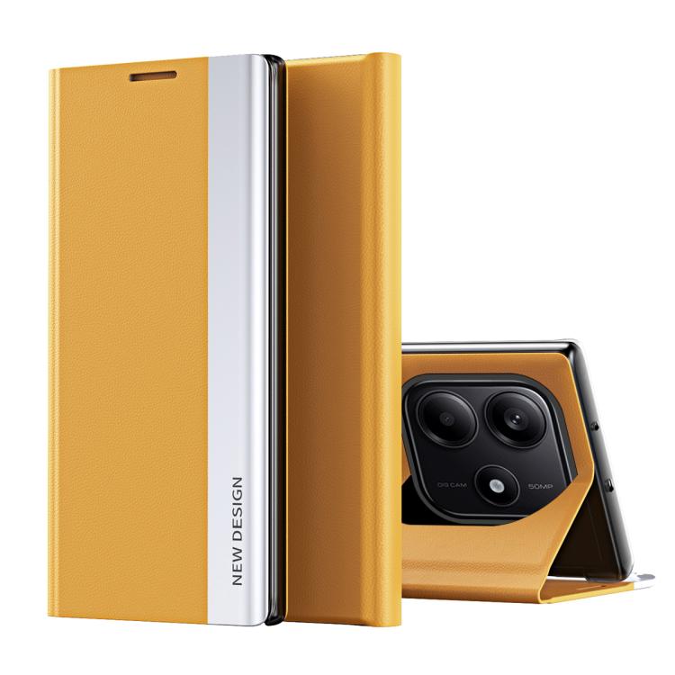 Coque en Similicuir Électroplaqué avec Adsorption Pour Xiaomi Redmi Note 14 Pro 5G, 14T Pro, 14T