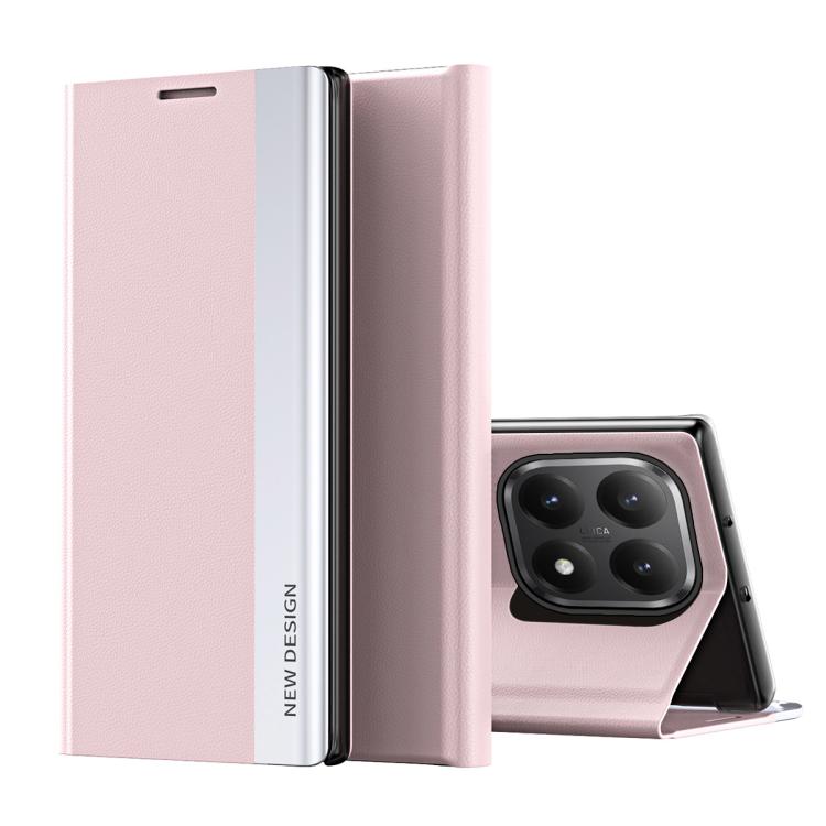 Coque en Similicuir Électroplaqué avec Adsorption Pour Xiaomi Redmi Note 14 4G/5G, Redmi Note 14 Pro+ 5G