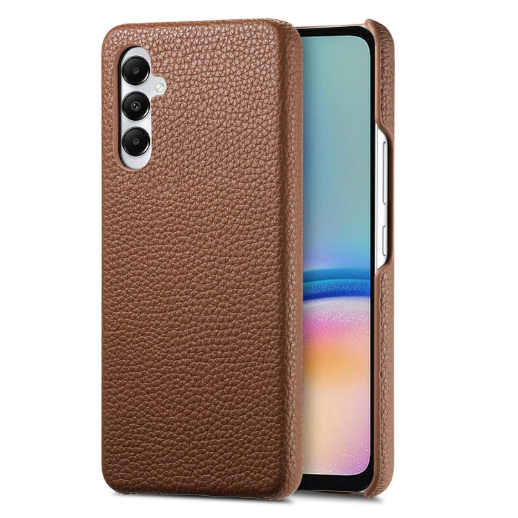 Étui de téléphone arrière en cuir Litchi Oil Edge