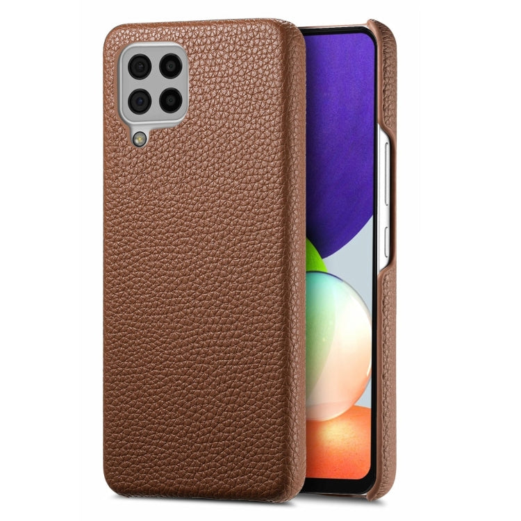 Étui de téléphone arrière en cuir Litchi Oil Edge