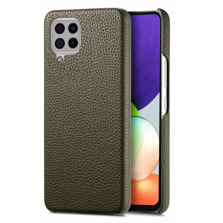 Étui de téléphone arrière en cuir Litchi Oil Edge