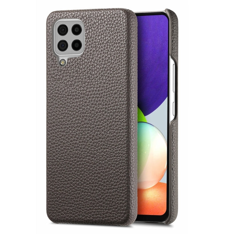 Étui de téléphone arrière en cuir Litchi Oil Edge