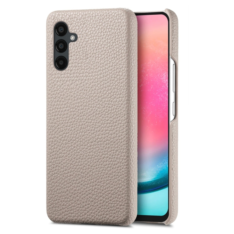 Étui de téléphone arrière en cuir Litchi Oil Edge