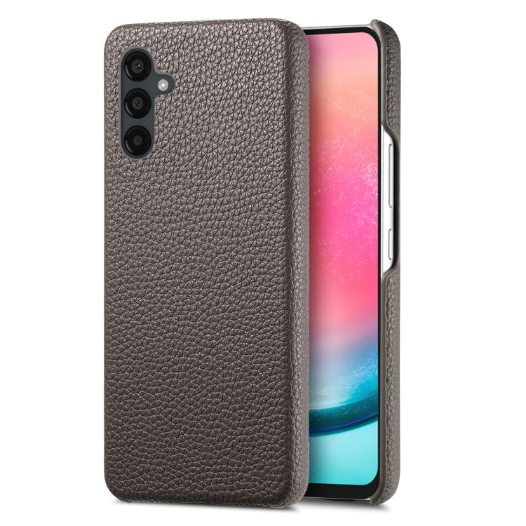 Étui de téléphone arrière en cuir Litchi Oil Edge