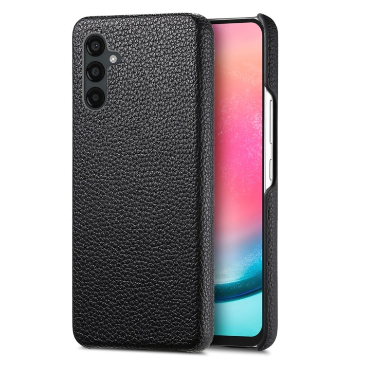 Étui de téléphone arrière en cuir Litchi Oil Edge