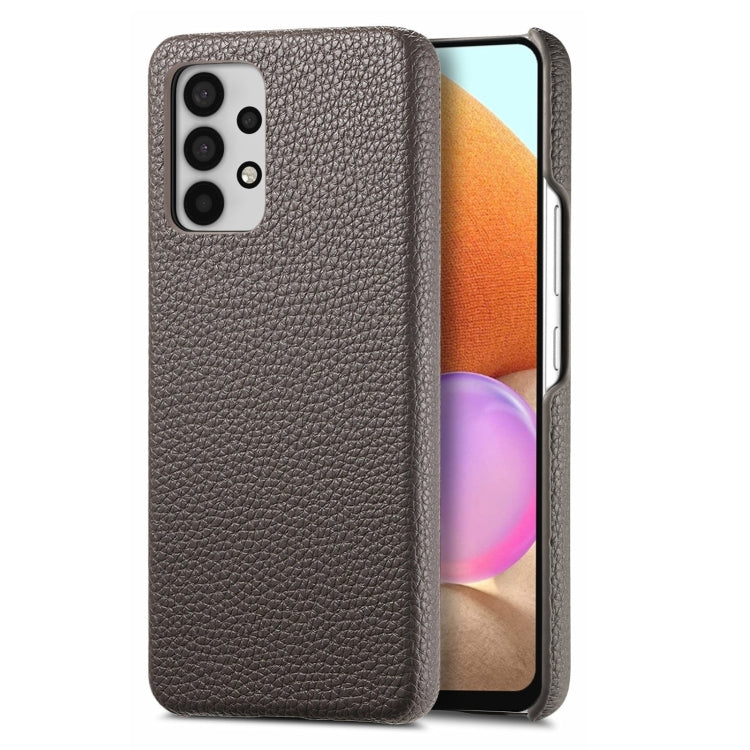 Étui de téléphone arrière en cuir Litchi Oil Edge