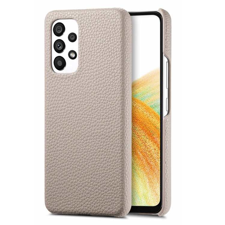 Étui de téléphone arrière en cuir Litchi Oil Edge