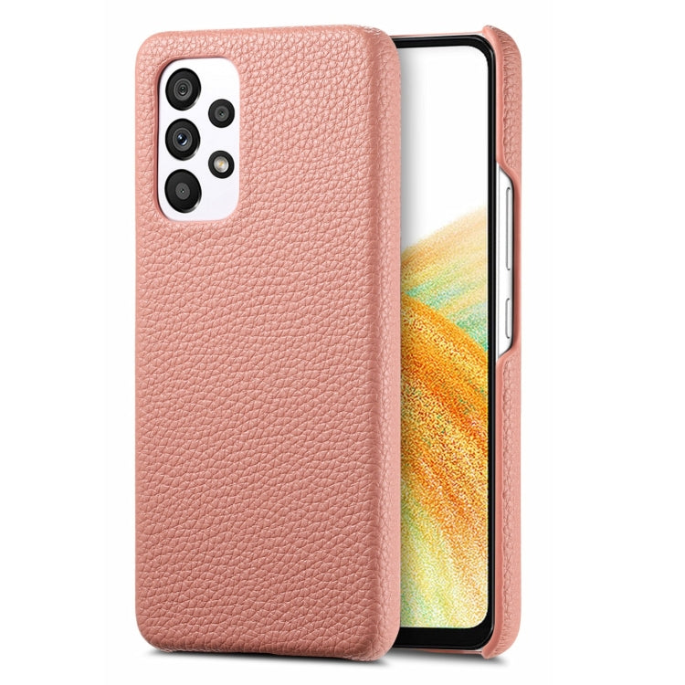 Étui de téléphone arrière en cuir Litchi Oil Edge