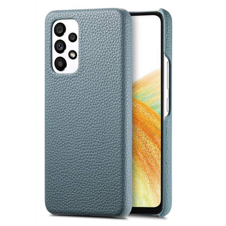 Étui de téléphone arrière en cuir Litchi Oil Edge