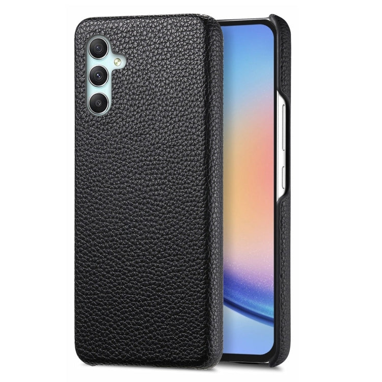 Étui de téléphone arrière en cuir Litchi Oil Edge