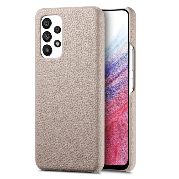 Étui de téléphone arrière en cuir Litchi Oil Edge