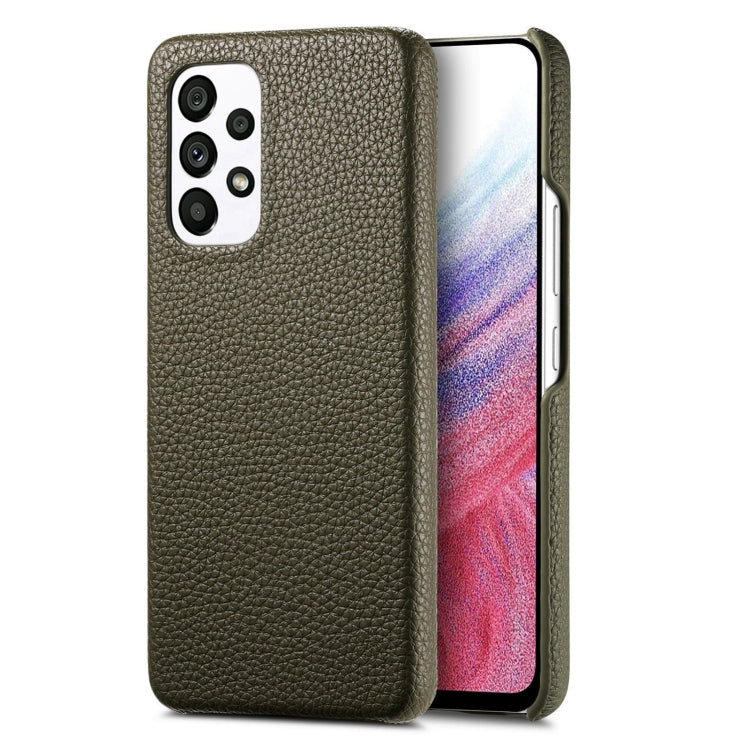 Étui de téléphone arrière en cuir Litchi Oil Edge