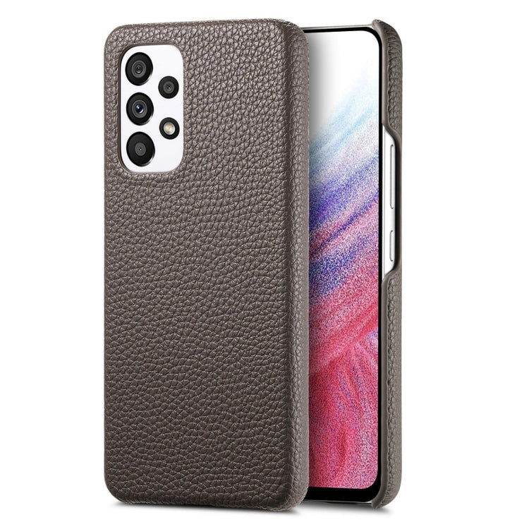 Étui de téléphone arrière en cuir Litchi Oil Edge