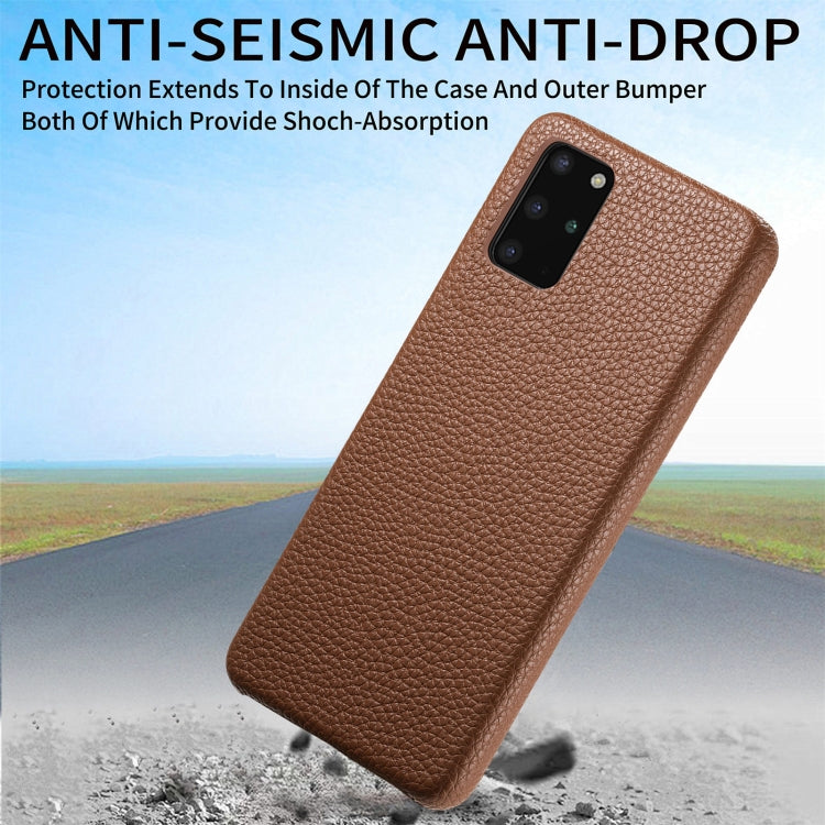 Étui de téléphone arrière en cuir Litchi Oil Edge