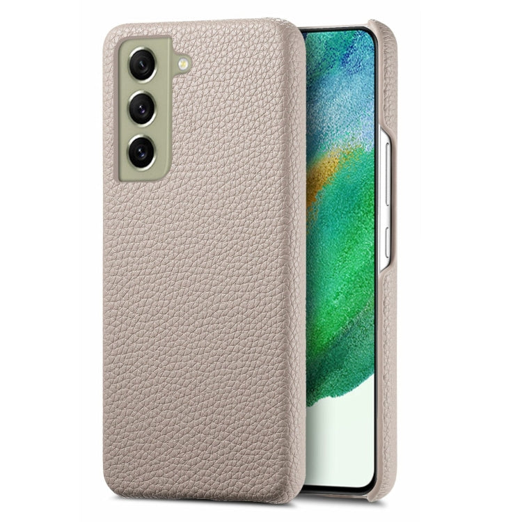 Étui de téléphone arrière en cuir Litchi Oil Edge