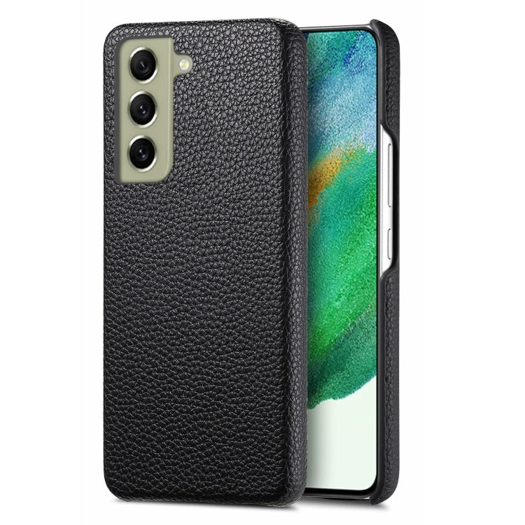 Étui de téléphone arrière en cuir Litchi Oil Edge