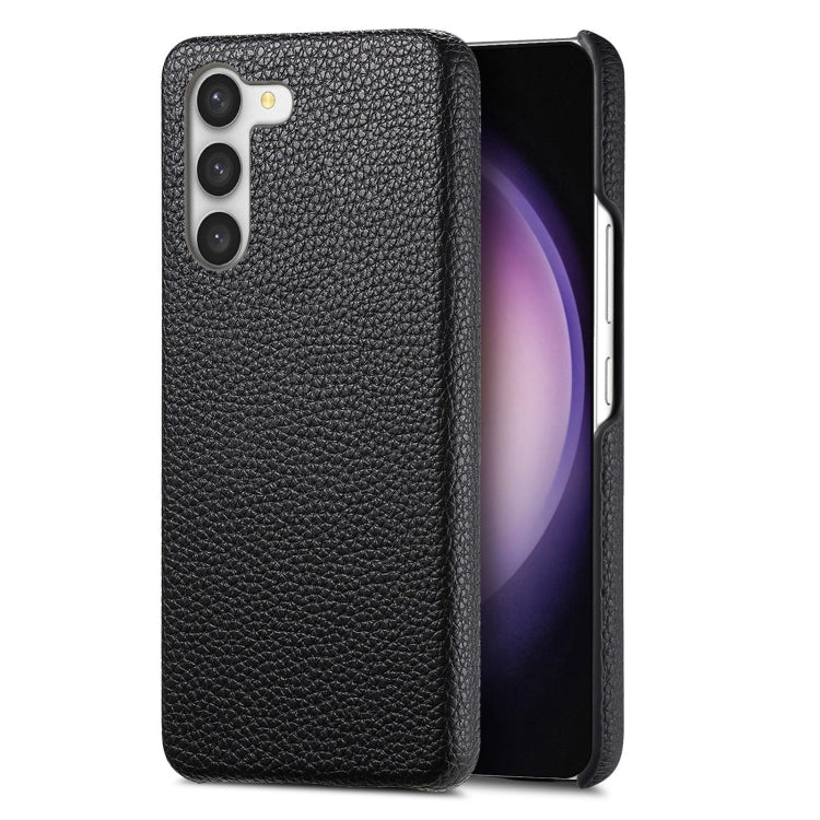 Étui de téléphone arrière en cuir Litchi Oil Edge