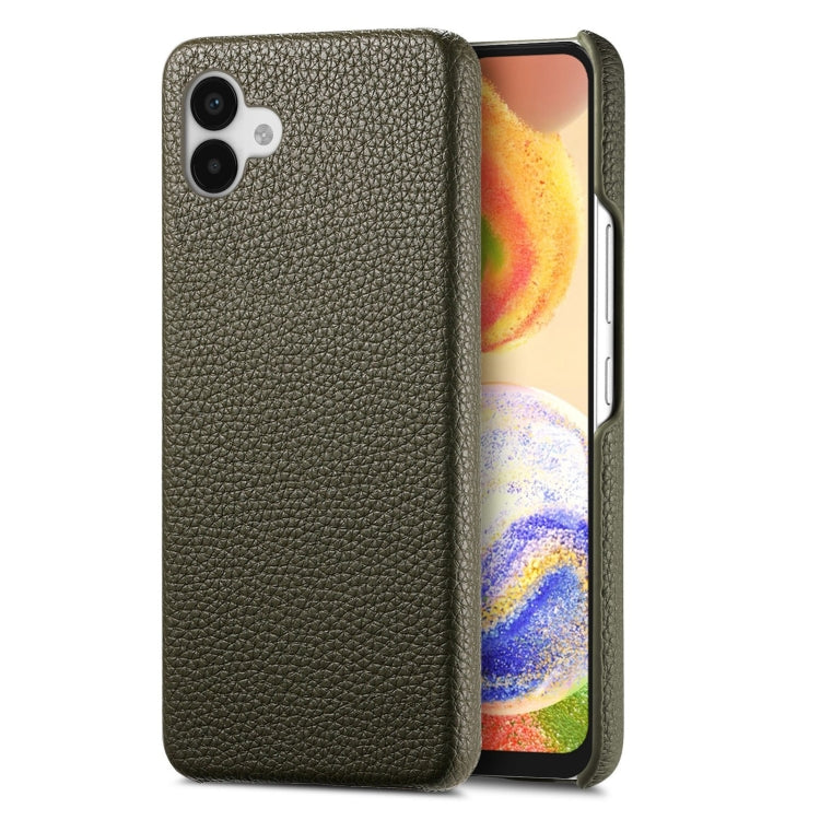 Étui de téléphone arrière en cuir Litchi Oil Edge