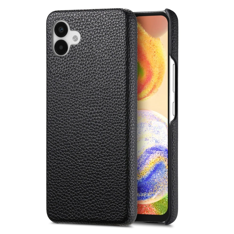 Étui de téléphone arrière en cuir Litchi Oil Edge