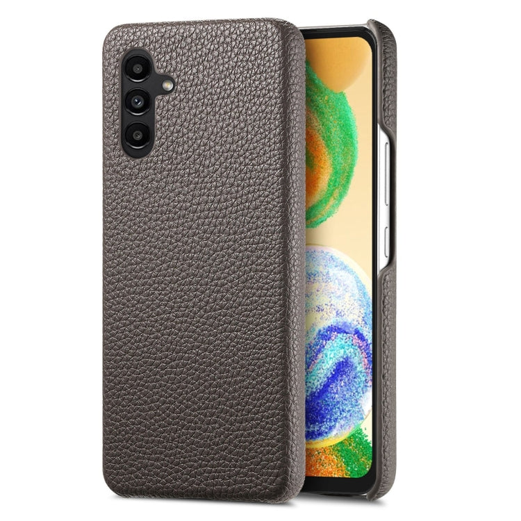 Étui de téléphone arrière en cuir Litchi Oil Edge