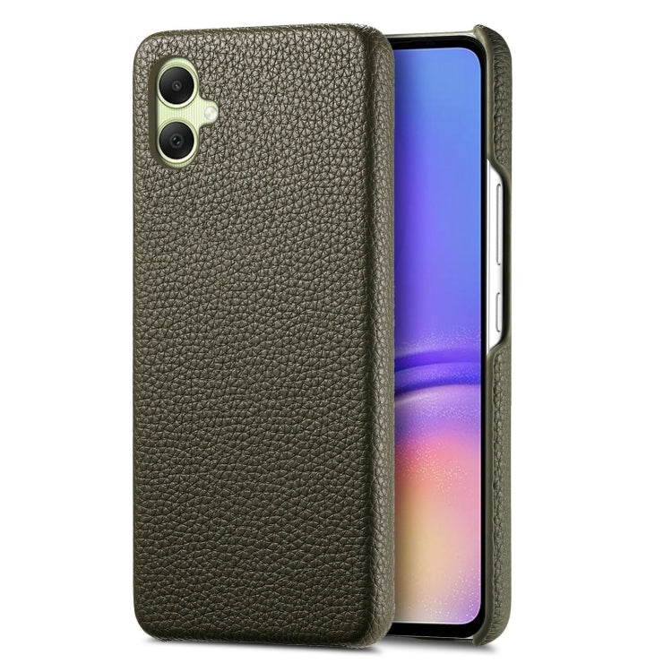 Étui de téléphone arrière en cuir Litchi Oil Edge