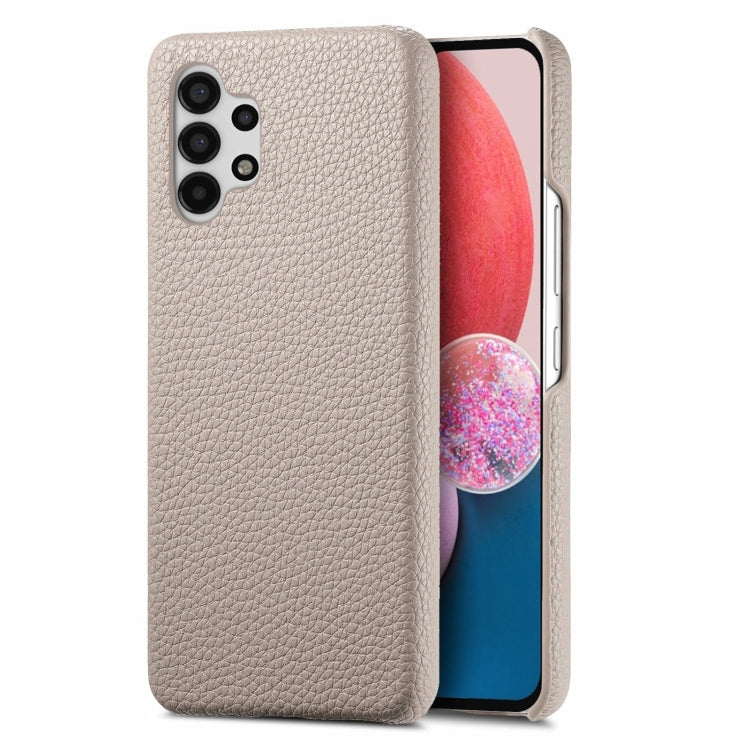 Étui de téléphone arrière en cuir Litchi Oil Edge