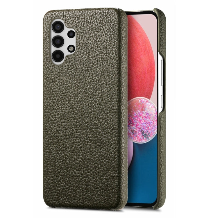 Étui de téléphone arrière en cuir Litchi Oil Edge