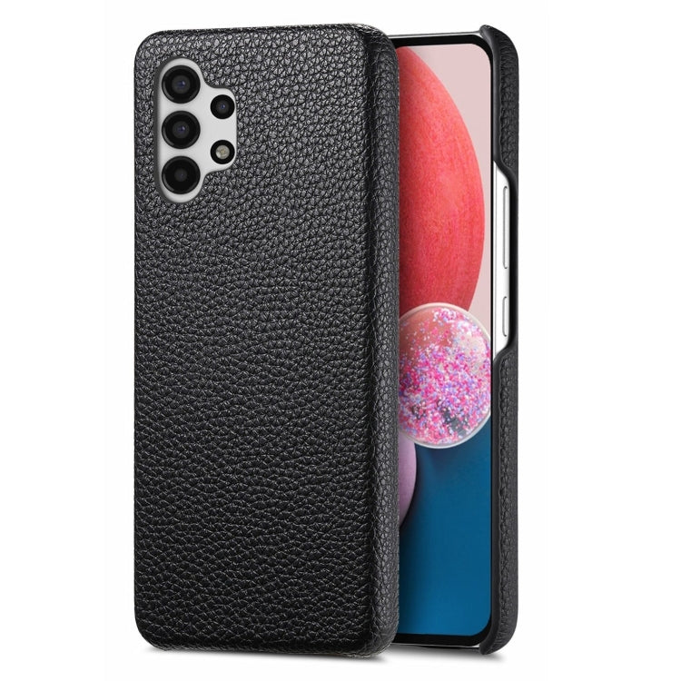 Étui de téléphone arrière en cuir Litchi Oil Edge