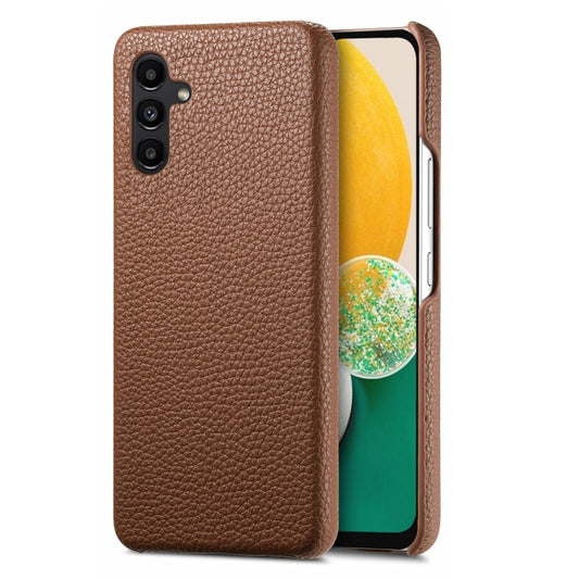 Étui de téléphone arrière en cuir Litchi Oil Edge