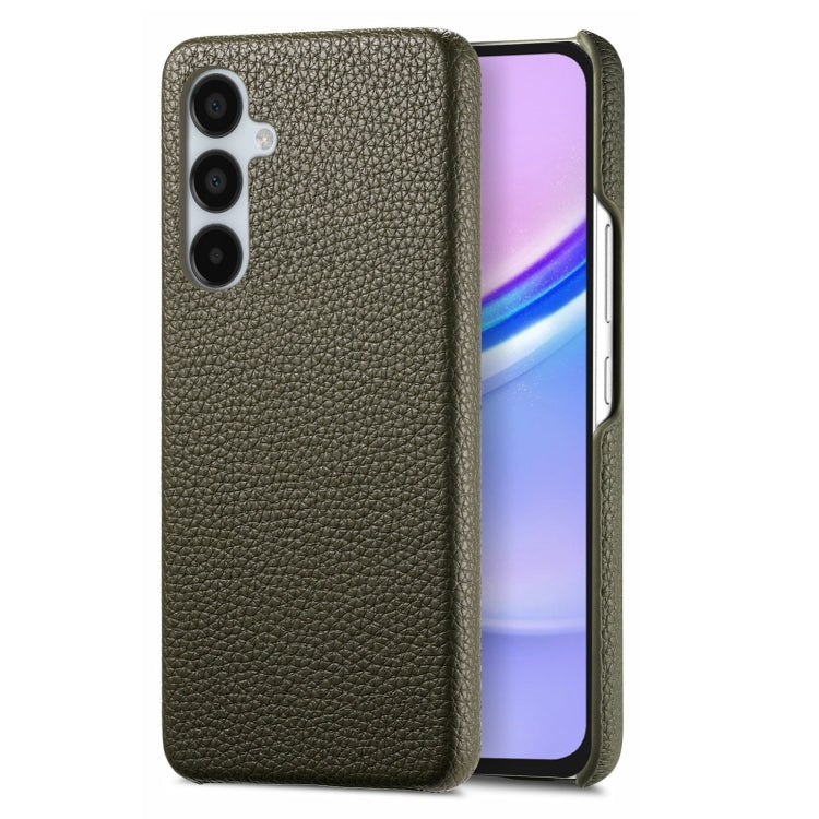 Étui de téléphone arrière en cuir Litchi Oil Edge