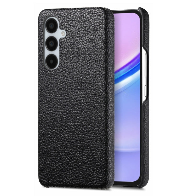 Étui de téléphone arrière en cuir Litchi Oil Edge