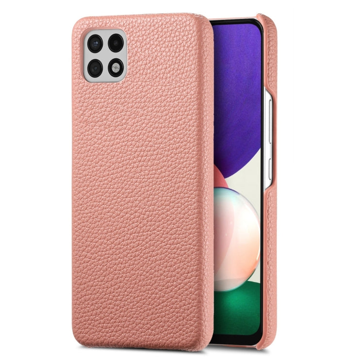 Étui de téléphone arrière en cuir Litchi Oil Edge