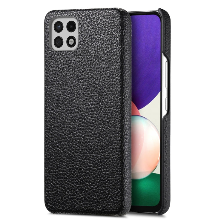 Étui de téléphone arrière en cuir Litchi Oil Edge