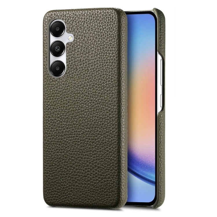 Étui de téléphone arrière en cuir Litchi Oil Edge