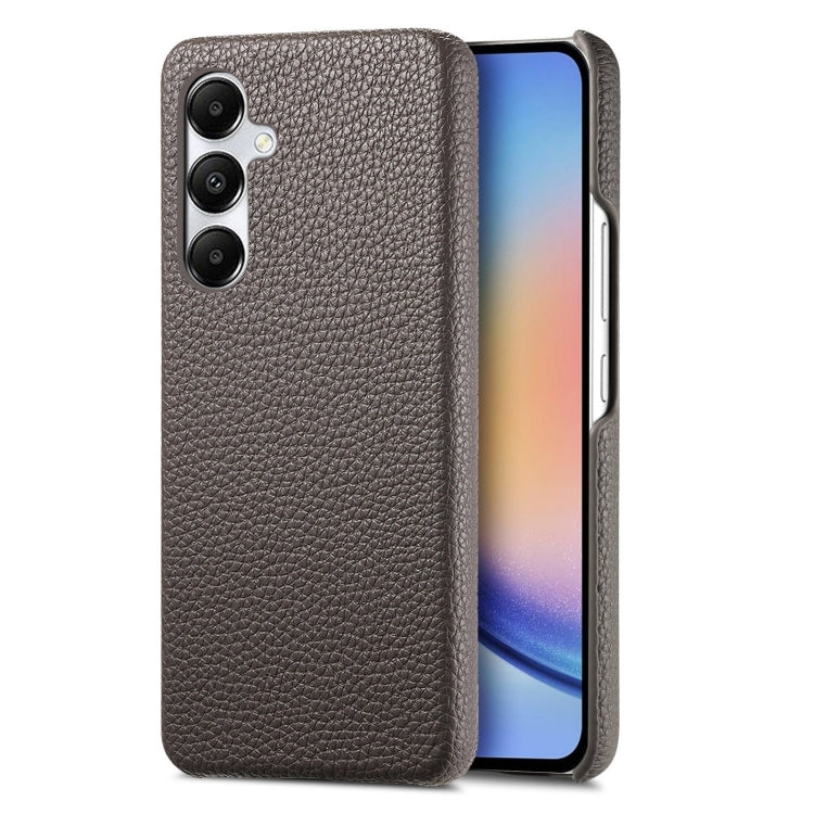 Étui de téléphone arrière en cuir Litchi Oil Edge