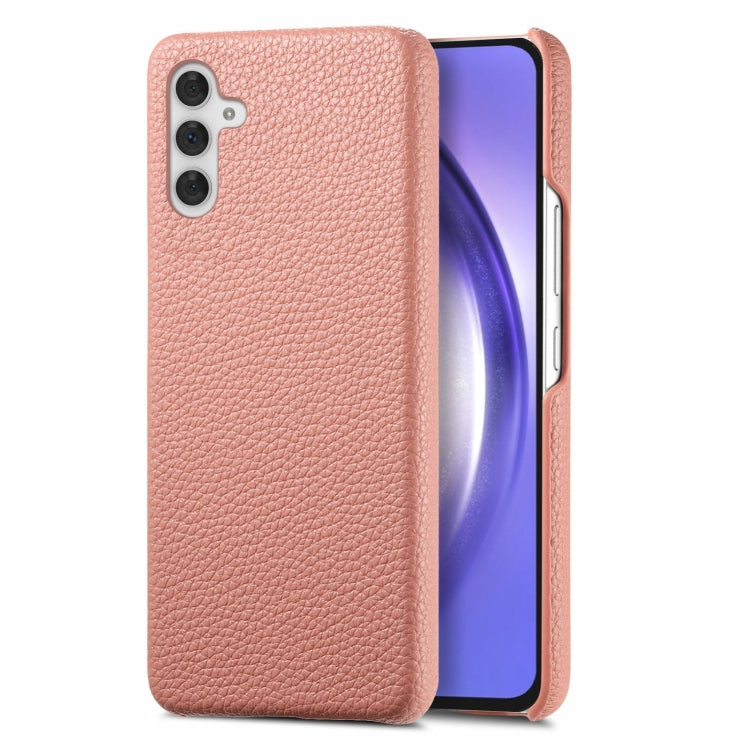 Étui de téléphone arrière en cuir Litchi Oil Edge