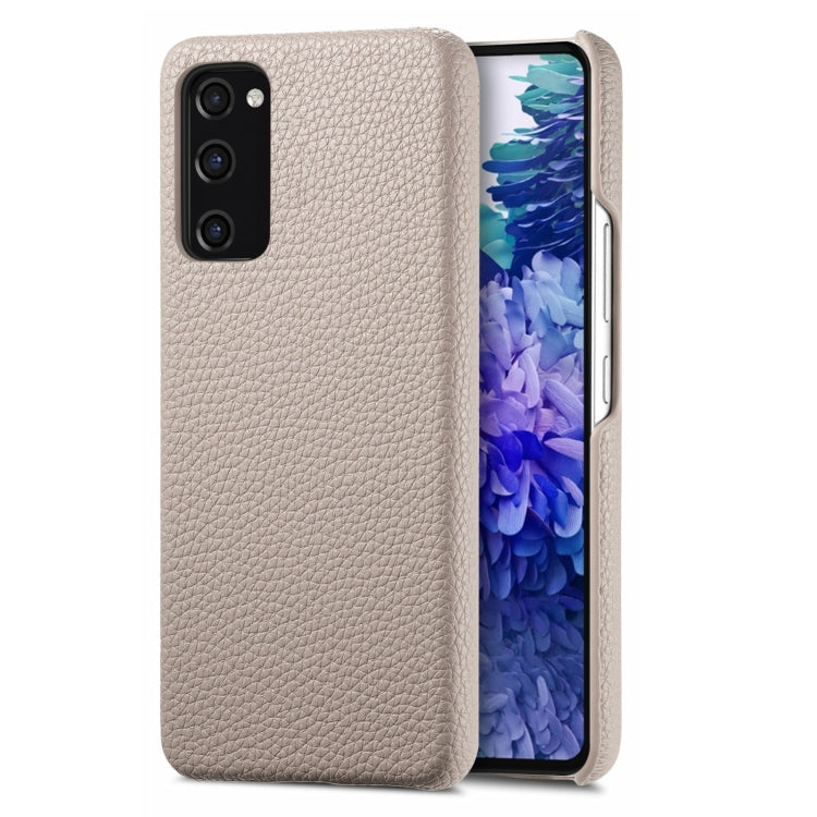 Étui de téléphone arrière en cuir Litchi Oil Edge