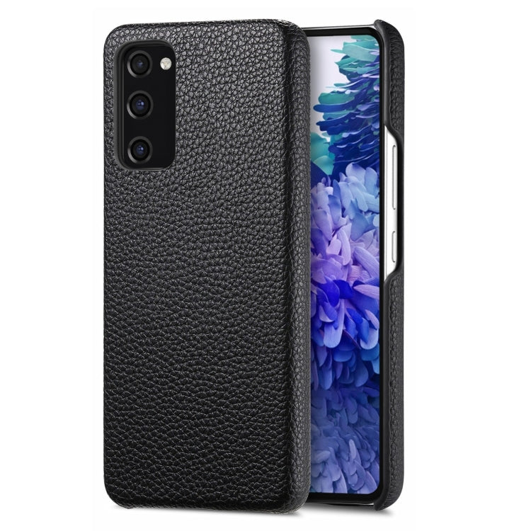 Étui de téléphone arrière en cuir Litchi Oil Edge