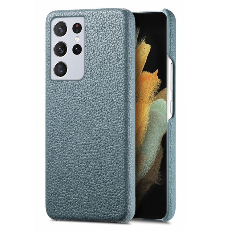 Étui de téléphone arrière en cuir Litchi Oil Edge